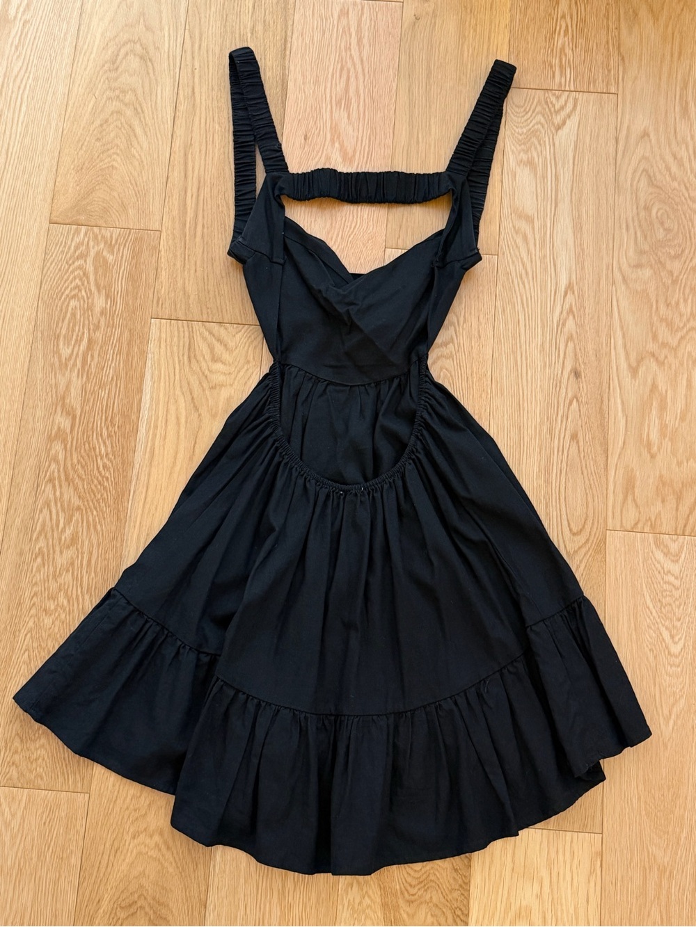 sundays Black Backless Ruffle Mini Dress - Picture 2 of 3